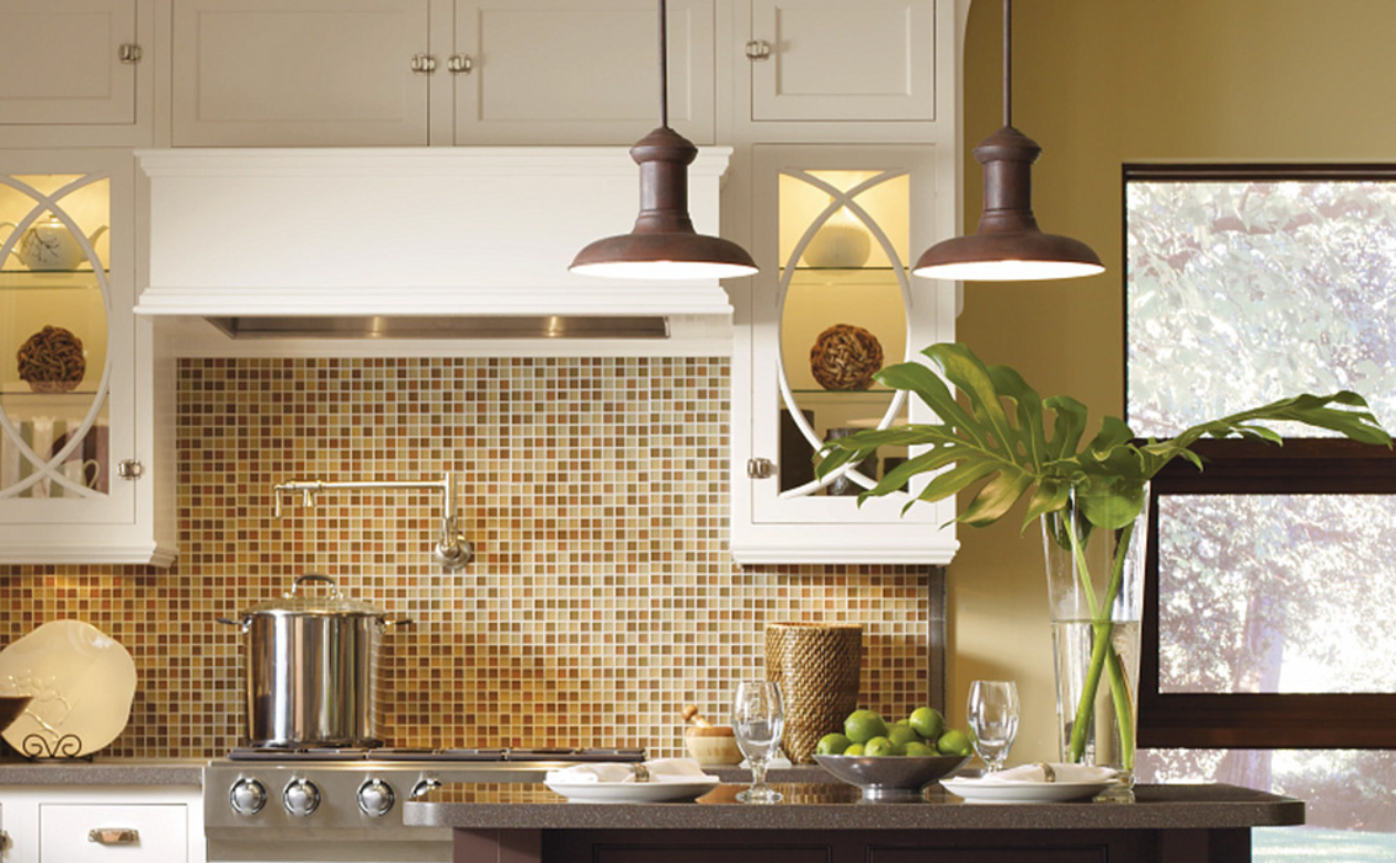 Kitchen cabinet hardware and under cabinet lighting at Kiba Studios in Putnam, CT